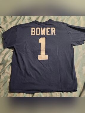 TORONTO MAPLE LEAFS JOHNNY BOWER VINTAGE OLD TIME HOCKEY T-SHIRTS‎ MEN'S SIZE XL